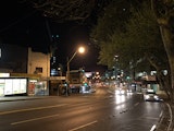 Night-time photo of street - shot by iPhone 8