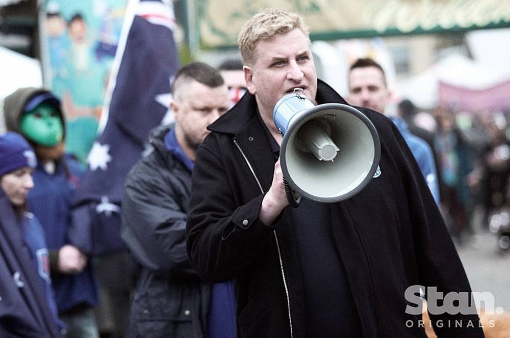 Stan's Romper Stomper swaps swastikas for southern crosses