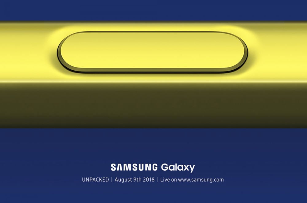 Samsung Galaxy Note 9 reveal dated for August 9