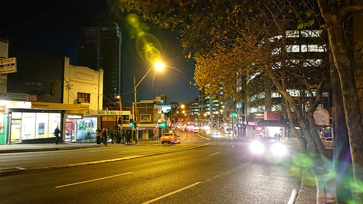 Sony Xperia X2 camera sample: street at night Sony Xperia X2 camera sample: street at night