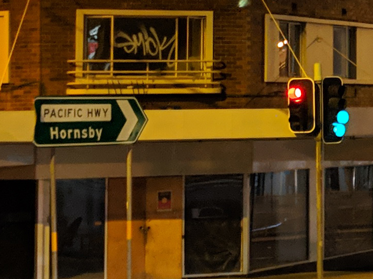 Pixel 3 camera sample: 100% crop of street at night Pixel 3 camera sample: 100% crop of street at night