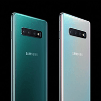Samsung Galaxy S10 green and silver Samsung Galaxy S10 green and silver