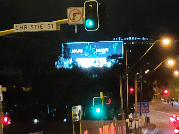 Realme XT camera sample: 100% crop of street at night Realme XT camera sample: 100% crop of street at night