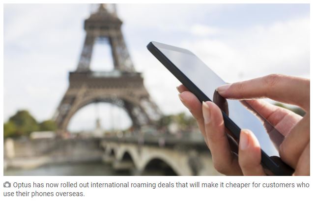 Phone used in front of Eiffel Tower