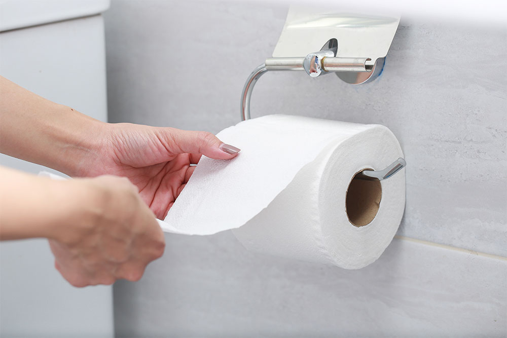 Toilet roll going over Toilet roll going over