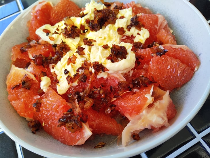 TCL 20 Pro 5G camera sample: burrata and grapefruit salad TCL 20 Pro 5G camera sample: burrata and grapefruit salad