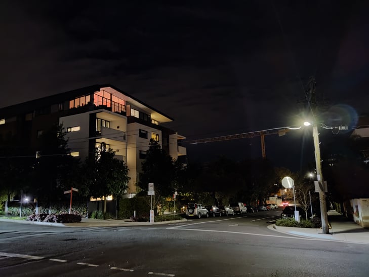 TCL 20 Pro 5G camera sample: street at night TCL 20 Pro 5G camera sample: street at night