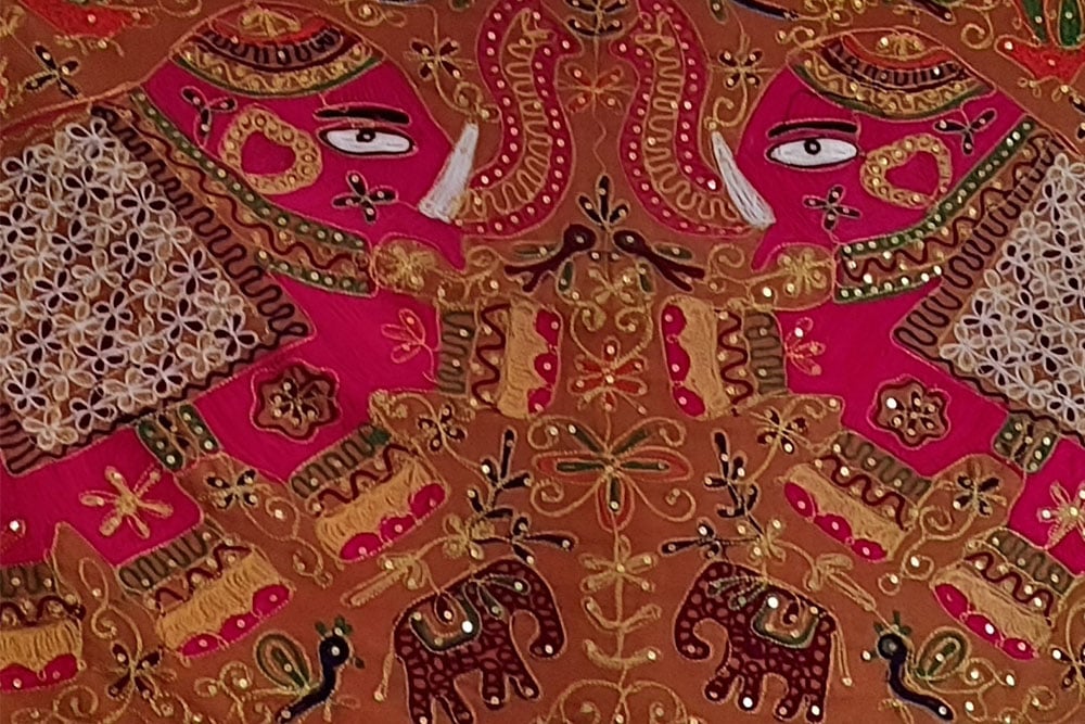 Elephant tapestry in lowlight Elephant tapestry in lowlight