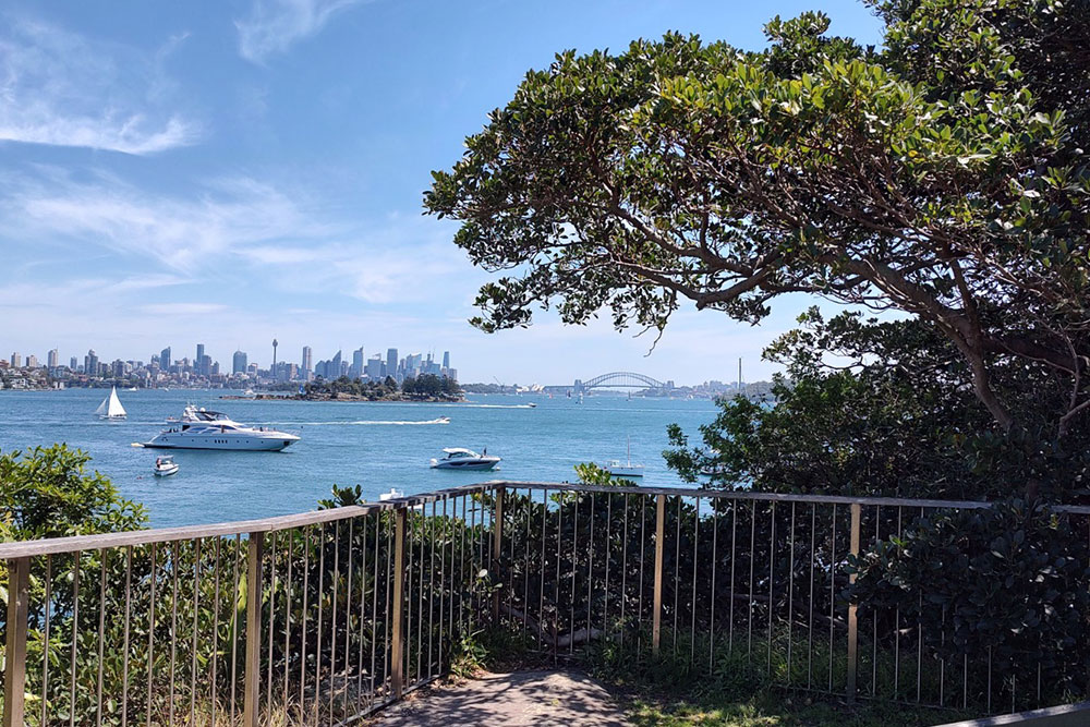 A shot of Sydney Harbour with Sydney Harbour Bridge in background A shot of Sydney Harbour with Sydney Harbour Bridge in background