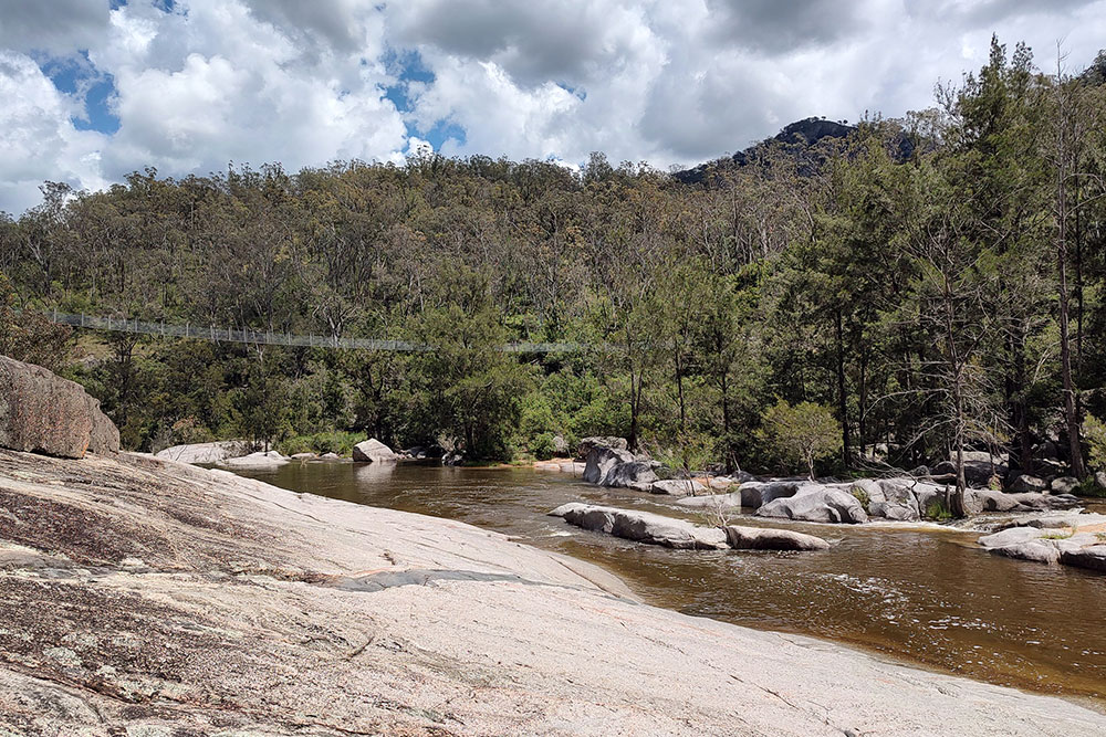 Suspension Bridge in Megalong Valley Suspension Bridge in Megalong Valley