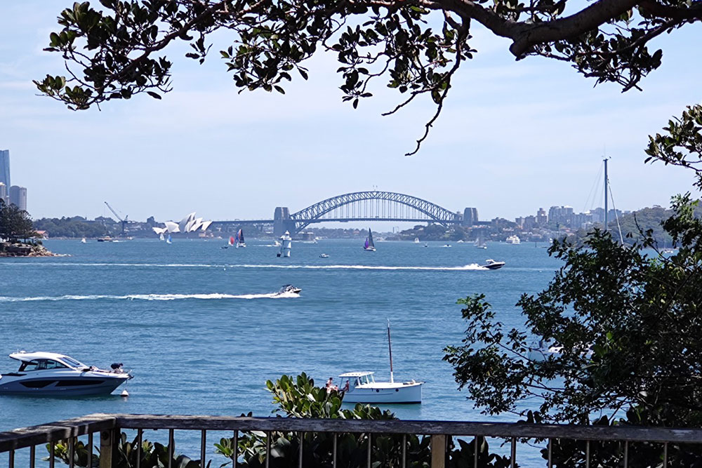 A close up shot of Sydney Harbour with the Sydney Harbour Bridge A close up shot of Sydney Harbour with the Sydney Harbour Bridge