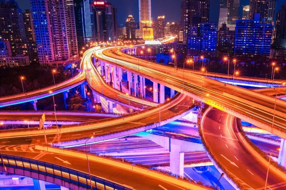 highway at night highway at night