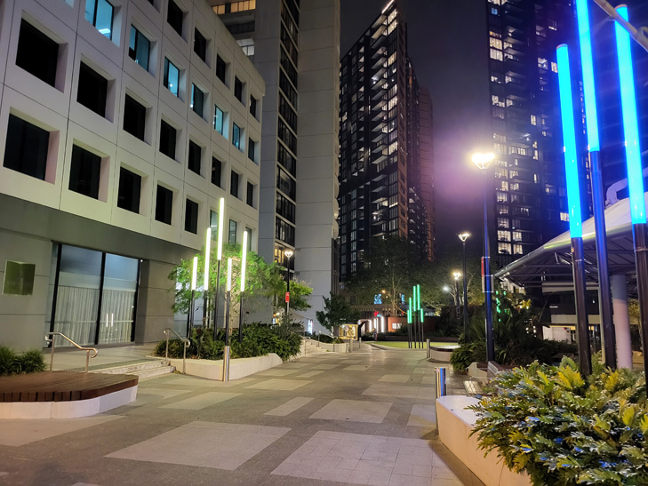 Samsung Galaxy Z Fold 3 camera sample: street at night Samsung Galaxy Z Fold 3 camera sample: street at night