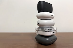 Stack of earbuds Stack of earbuds