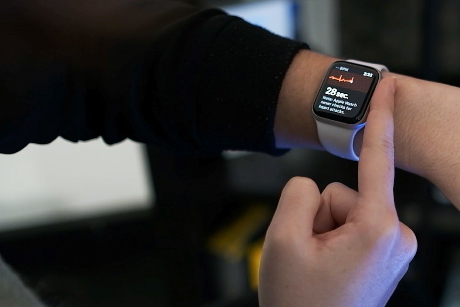 Apple Watch on wrist 