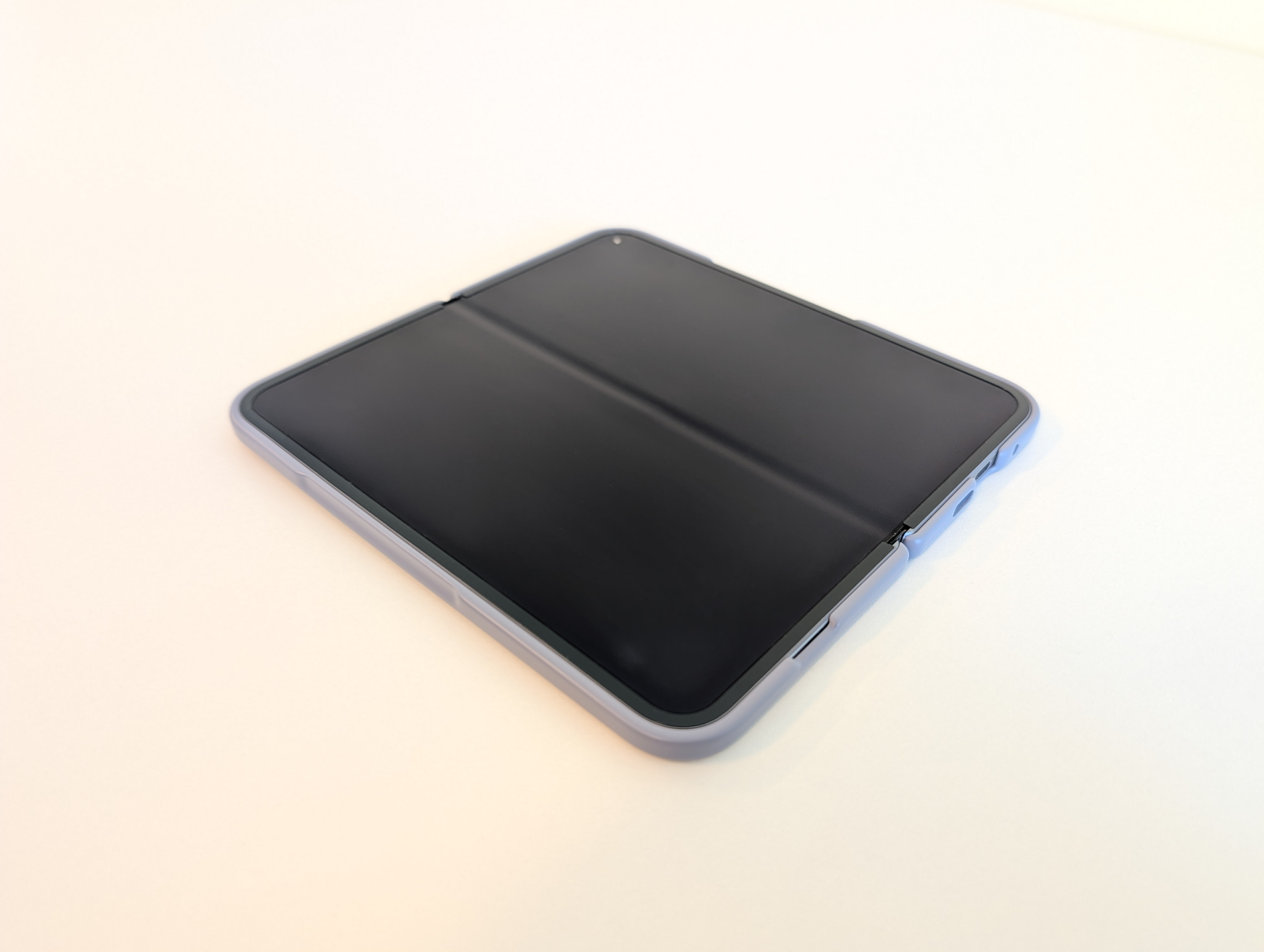 Pixel 10 Pro Fold lying open Pixel 10 Pro Fold lying open