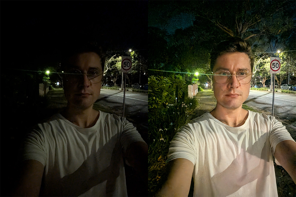 Using the Pixel 10 Pro Fold's main camera for selfies