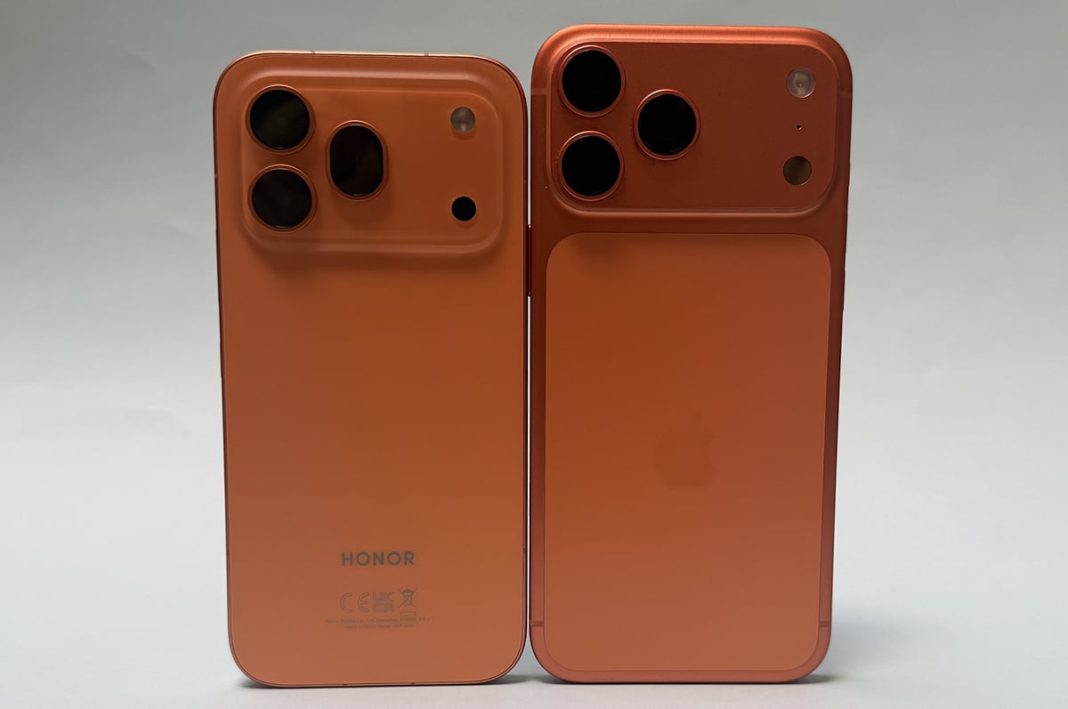 Honor 600 Pro next to iPhone 17 Pro Max Honor 600 Pro next to iPhone 17 Pro Max