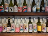 Bottles on a shelf