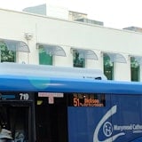 A bus in motion A bus in motion