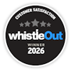 WhistleOut Customer Satisfaction Awards badge